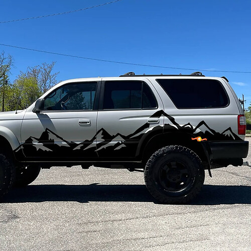 2x Mountains 4Runner Seitentüren Mountain Vinyl für Toyota 4Runner TRD
