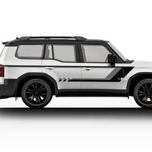 Toyota Land Cruiser Vintage Seitentüren Karierte Streifen Aufkleber Aufkleber Vinyl Grafik Aufkleber Aufkleber Kit
 2