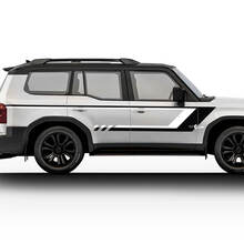 Toyota Land Cruiser Vintage Seitentüren Karierte Streifen Aufkleber Aufkleber Vinyl Grafik Aufkleber Aufkleber Kit
 3