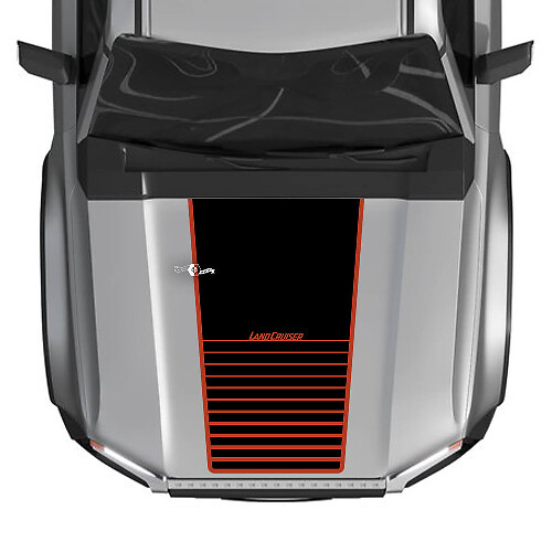 2024 Toyota Land Cruiser Prado Hood Strobe Aufkleber, Vinyl-Grafikaufkleber, 2 Farben
 1