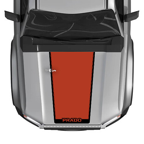 Motorhaube für 2024 Toyota Land Cruiser Prado Aufkleber, Vinyl-Grafikaufkleber, 2 Farben
