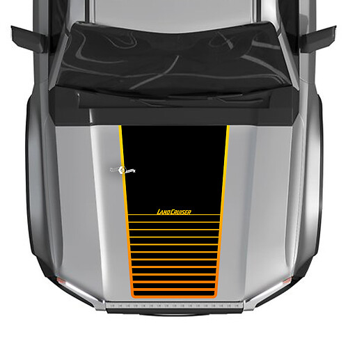 2024 Toyota Land Cruiser Prado Hood Strobe Aufkleber Aufkleber Vinyl Grafik Aufkleber Aufkleber 3 Farben Farbverlauf
