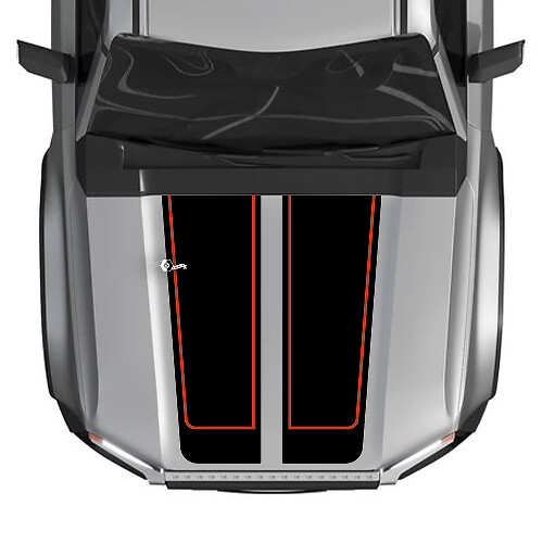 Motorhaube für 2024 Toyota Land Cruiser Prado Aufkleber, Vinyl-Grafikaufkleber, 2 Farben
