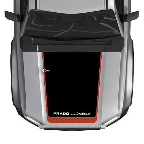 2024 Toyota Land Cruiser Prado Kapuzenaufkleber, Vinyl-Grafikaufkleber, groß, 3 Farben
