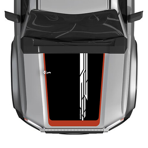 2024 Toyota Land Cruiser Prado Hood Aufkleber Aufkleber Vinyl Grafik Aufkleber Aufkleber Linie groß 3 Farben
