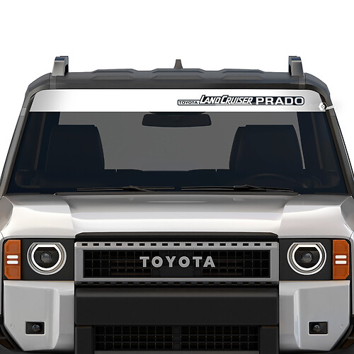 Windschutzscheiben-Banner Toyota Land Cruiser Prado für 2024 und jedes Jahr, Streifen-zerstörte Aufkleber, Vinyl-Grafik-Aufkleber
