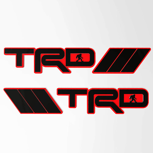 TRD Sasquatch Bigfoot 3D-Abzeichen – individuelles Fender-Abzeichen-Emblem für Toyota TRD
