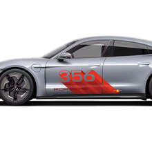 Nummer 9 Seiten Tür Vinyl Aufkleber Set für Porsche Taycan_3