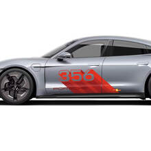 Porsche Taycan Maßgeschneidertes Aufkleber-Set Seitentüraufkleber – individuelle Vinyl-Grafiken
 3