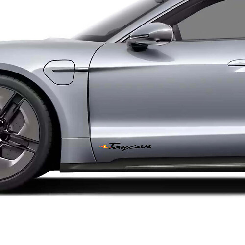 Taycan Namensseitenaufkleber-Set für Porsche Taycan