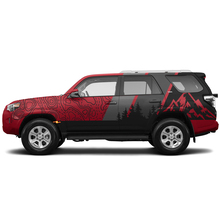 Berge Topografische Karte Kontur Retro TRD Vintage Streifen Aufkleber Decals - Individuelle Grafiken Folie für Toyota 4Runner TRD
 2