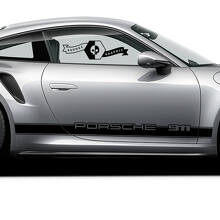 Markenspezifischer Seitlicher Vinyl-Streifen-Aufkleber Satz für Porsche 911_2