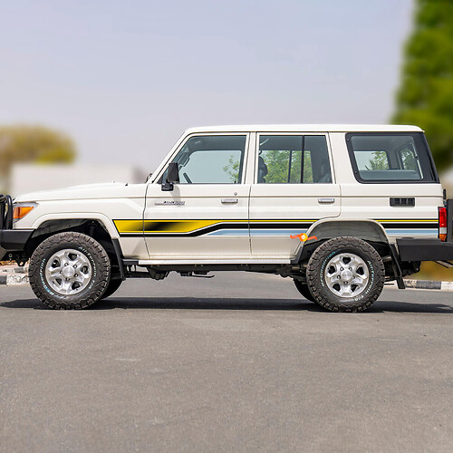 Retro-Seitenstreifen-Aufkleber-Set für Toyota Land Cruiser GRJ76 – individuelle Vinyl-Grafiken
