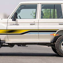 Retro Seitenstreifen Aufkleber Grafik-Kit für Toyota Land Cruiser GRJ76 2