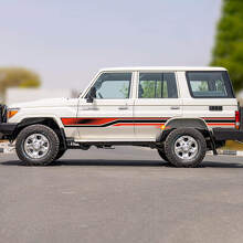 Retro Seitliche Streifen Aufkleber Grafik Dekor Kit 2 für Toyota Land Cruiser GRJ76 2