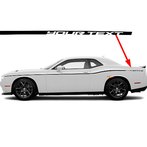 Custom dünnes Seitenstreifen-Vinyl-Decal-Kit für Dodge Challenger SXT 2015-2024_1