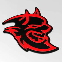 Dodge Demon 3D Badge Fender Badges Emblem Rot vs. Schwarz
 2