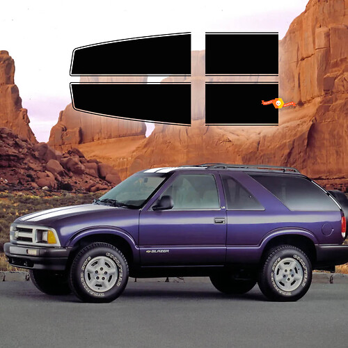 1995–05 Chevy S10 Blazer Streifen-Aufkleber-Set für Motorhaube und Dach
