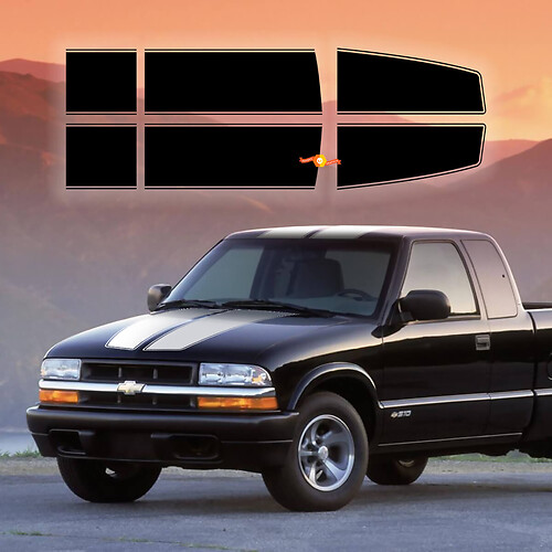 1994–04 Chevy Chevrolet S10 Regular Cab Stripe Aufkleber-Aufkleber-Set

