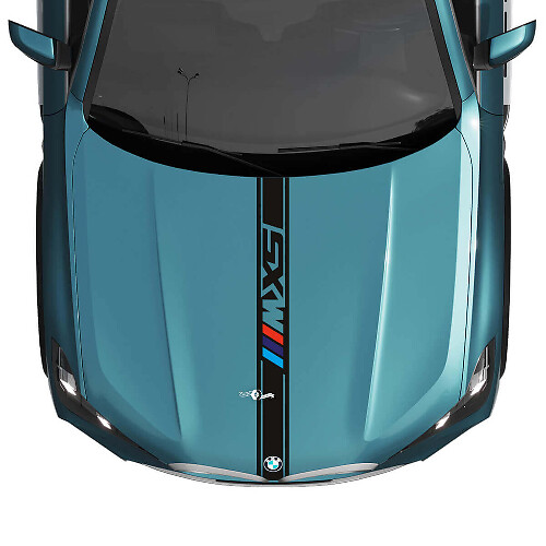 BMW X5 G05 Hood Custom Stripe Sticker Aufkleber – Vinyl M Farben M Performance
