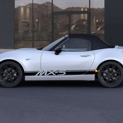 Markierte doppelte Seitenstreifen-Vinylaufkleber für Mazda MX-5 Miata