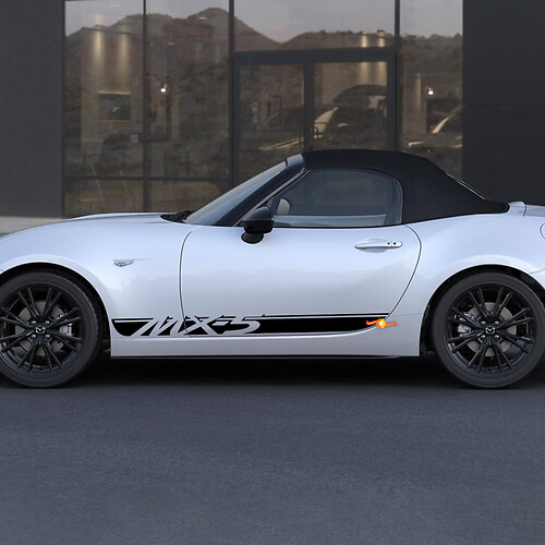 Mazda MX-5 Miata seitlich karierter Streifen-Aufkleber – individueller Vinyl-Aufkleber
