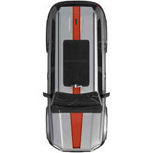 Motorhauben- und Dachstreifen Rallye Vinyl-Aufkleber Grafik-Kit für Toyota Land Cruiser Prado 2