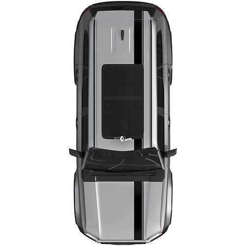 Toyota Land Cruiser Prado Rallye-Aufkleber für Motorhaube und Dach mit zwei Streifen – Vinyl-Grafik-Set
