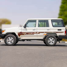Retro Side Classic Stripes Aufkleber-Set für Toyota Land Cruiser GRJ76 – individuelle Vinyl-Grafiken
 2