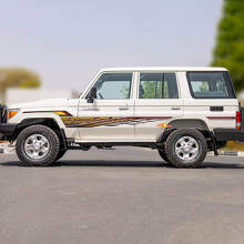 Beschriftung Retro Seiten klassische Streifen Aufkleber Grafik Dekor Kit für Toyota Land Cruiser 2