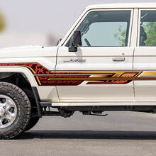 Retro Side Classic Stripes Aufkleber-Set für Toyota Land Cruiser GRJ76 – individuelle Vinyl-Grafik 3
 2