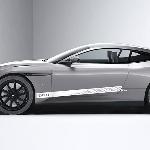Seite Aston Martin DB11 Honeycomb Seitentüren Vinyl Aufkleber Aufkleber
