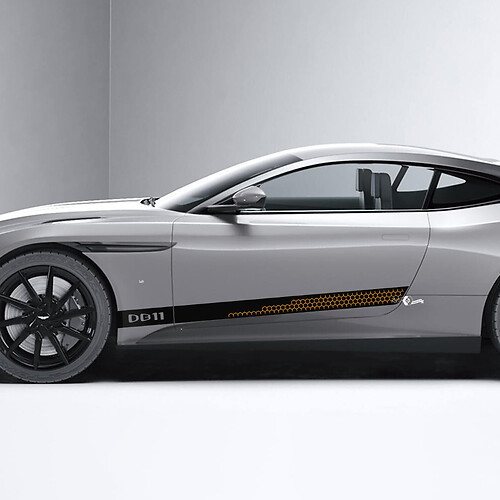 Side Aston Martin DB11 Honeycomb Doors Vinyl Aufkleber Aufkleber 2 Farben
