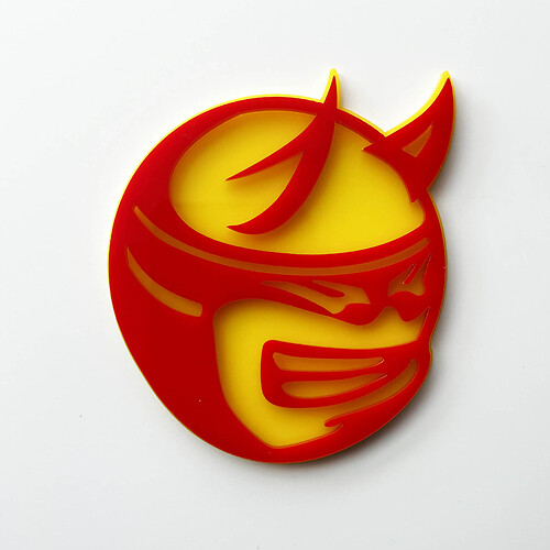 Benutzerdefinierte 3D-Abzeichen Drag Bee Demon Dodge Charger Challenger Logo Fender Badges Emblem Rot und Gelb

