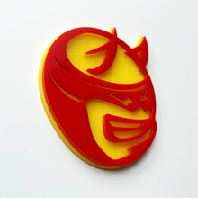 Benutzerdefinierte 3D-Abzeichen Drag Bee Demon Dodge Charger Challenger Logo Fender Badges Emblem Rot und Gelb
 3