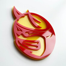 Benutzerdefinierte 3D-Abzeichen Drag Bee Demon Dodge Charger Challenger Logo Fender Badges Emblem Rot und Gelb
 4