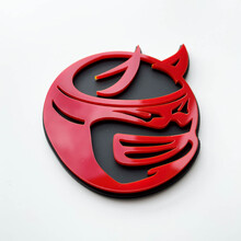 Benutzerdefinierte 3D-Abzeichen Drag Bee Demon Dodge Charger Challenger Logo Fender Badges Emblem Rot und Grau
 4