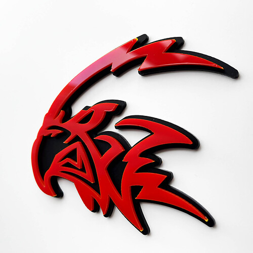 Benutzerdefiniertes 3D-Trackhawk-Hellhawk-Abzeichen – Fender-Emblem für Jeep Trackhawk
 1