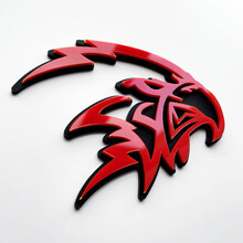 Benutzerdefiniertes 3D-Trackhawk-Hellhawk-Abzeichen – Fender-Emblem für Jeep Trackhawk
 2