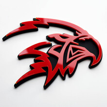 Benutzerdefiniertes 3D-Trackhawk-Hellhawk-Abzeichen – Fender-Emblem für Jeep Trackhawk
 4