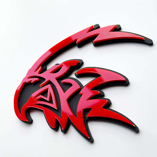 Individuelles 3D Trackhawk Hellhawk Emblem – Kotflügel Abzeichen 2 für Jeep Trackhawk