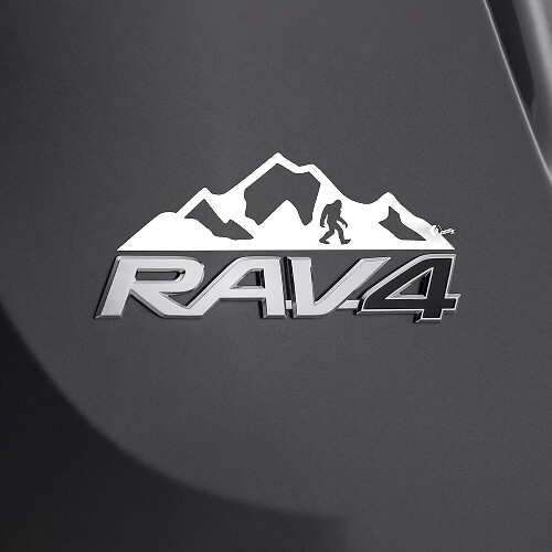 Bigfoot Mountain Heckemblem Vinylaufkleber für Toyota RAV4