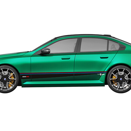 Seiten-M-Farben-Streifen-Racing-Aufkleber-Set für BMW 5er G60 M5 G90 – SupDec Graphix Vinyl-Aufkleber
