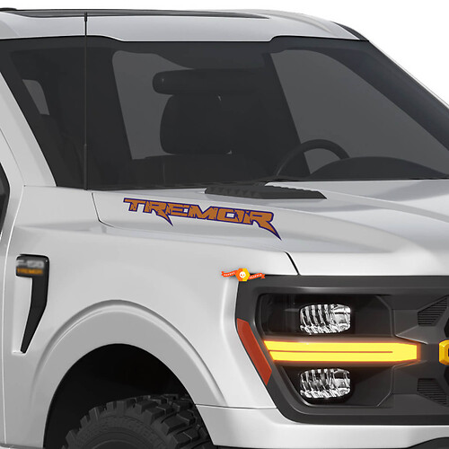 Motorhauben-Tremor-Raptor-Stil mit Umriss – Aufkleber für Ford F-150 Tremor Truck
