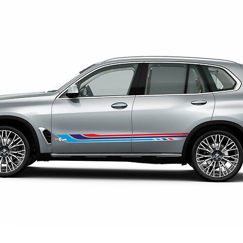 Seitliche Akzente, M-Farben, Streifen für BMW G05 X5, Seitentüren, Vinyl-Aufkleber
