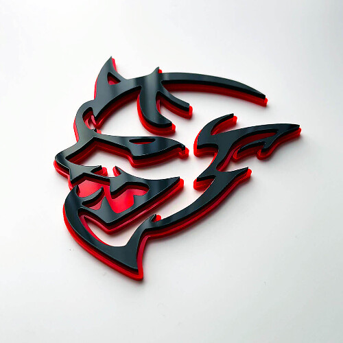 Dodge Demon 3D Emblem Kotflügel Embleme Schaltkreis Abzeichen