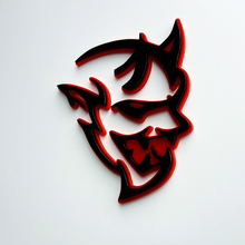Dodge Demon 3D-Abzeichen, Kotflügelabzeichen, Emblem, Rot vs. Schwarz, 1
 2