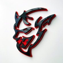 Dodge Demon 3D-Abzeichen, Kotflügelabzeichen, Emblem, Rot vs. Schwarz, 1
 3
