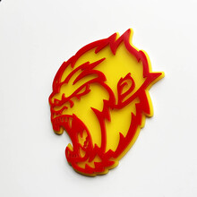 Angry Yeti Sasquatch Bigfoot 3D Fender Badges Emblem Gelb vs. Rot
 2