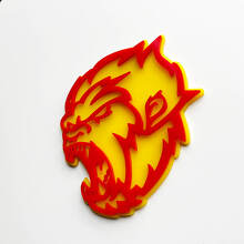 Angry Yeti Sasquatch Bigfoot 3D Fender Badges Emblem Gelb vs. Rot
 2